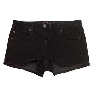 Women’s Black American Eagle Size 6 Shorts 360* Super Stretch HiRise Shortie